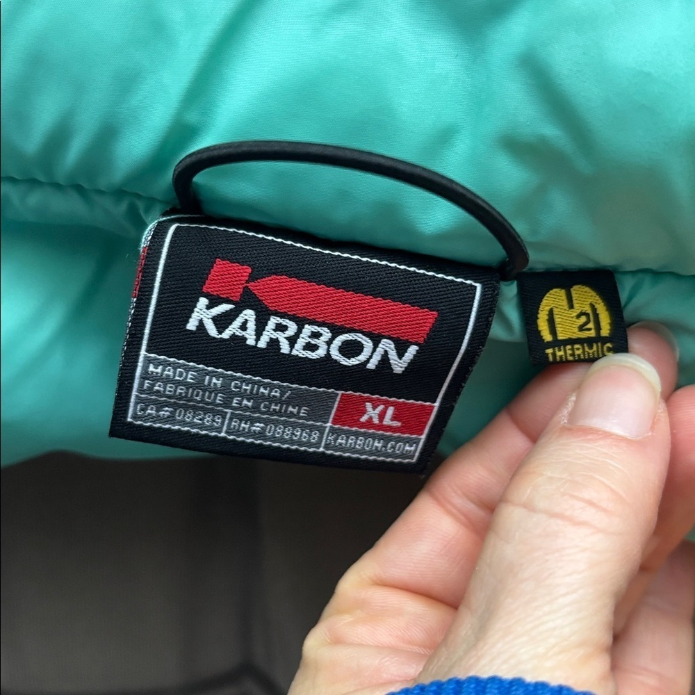 Karbon Mid Layer Thermal Coat Teal Sz XL - Picture 11 of 13